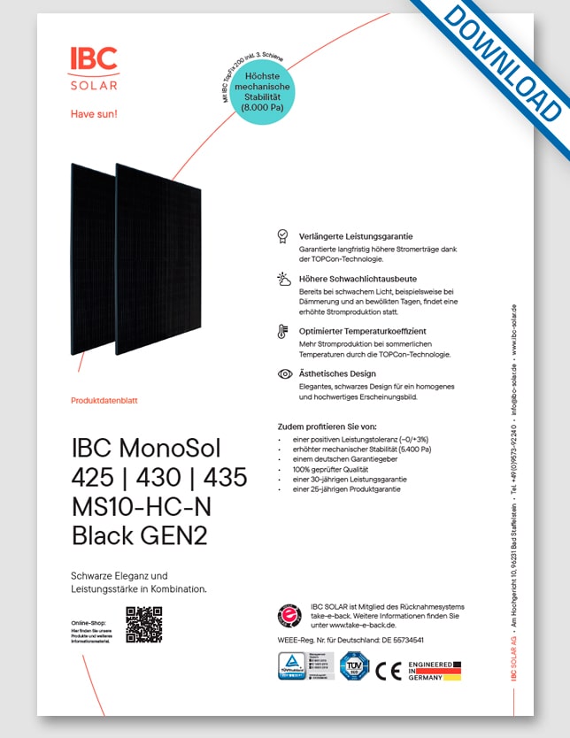 IBC SOLAR MonoSol 425 | 430 | 435