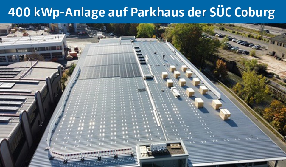 Photovoltaik Dach Parkhaus SÜC Coburg